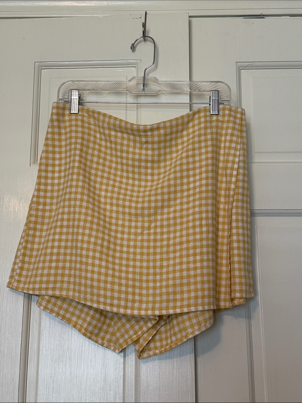 Old Navy High Waist Faux Wrap Linen Blend Mini Skort NWT - L